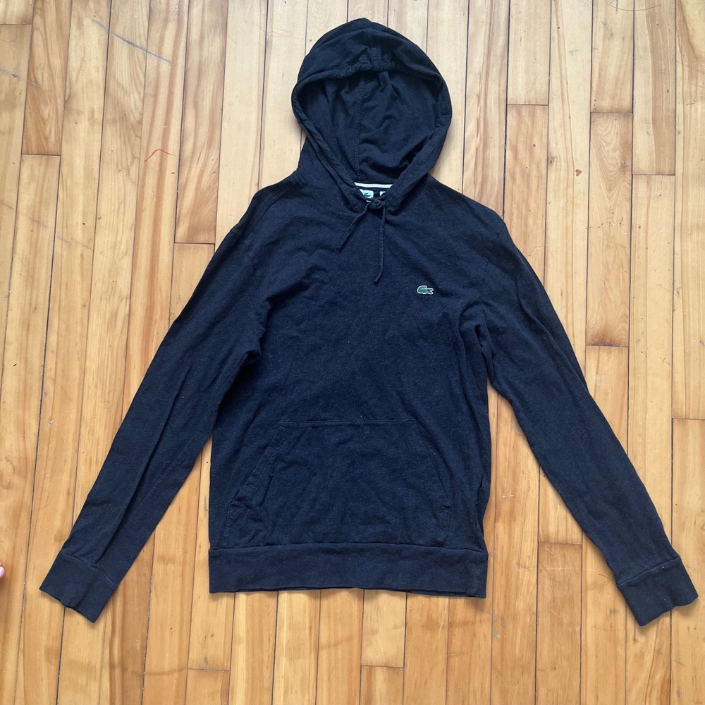 Lacoste Regular Fit Dark Gray Hoodie Size US Small / FR 3